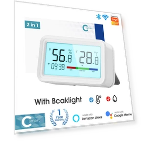 Temperature and Humidity Sensor with Display — Smart Home Hubs & Controllers, Super Dream Home