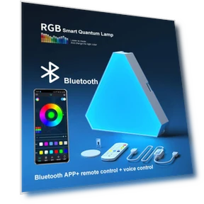 Triangular LED Quantum Lamp RGB Wall Light — Creative Lighting Solutions, Build My Home