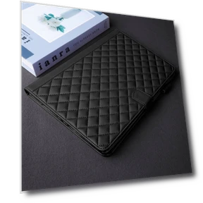 Rhombus Lattice Leather Smart Tablet Case for iPad Pro 11 2024 — Keyboard Cases