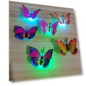 3D LED Butterfly Night Light with Wall Sticker — Night Lights, AI Supermarket