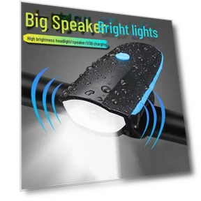 Bicycle Light and Horn Set with USB Charging — Bike Accessories, AI Supermarket