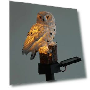 Owl-shaped Solar-Powered LED Lawn Light — Outdoor Security & Flood Lighting, AI Supermarket