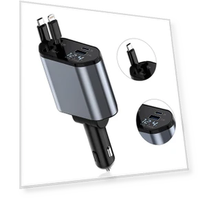 Ultra-Fast 120W Car Charger with Retractable Cable — Chargers, AI Supermarket