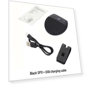 Bluetooth Car Kit with HD Voice and Sun Visor Speaker — Wireless Car Connectivity, AI Supermarket