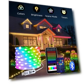 USB Smart LED Curtain with Bluetooth App — String Lights, AE Selection