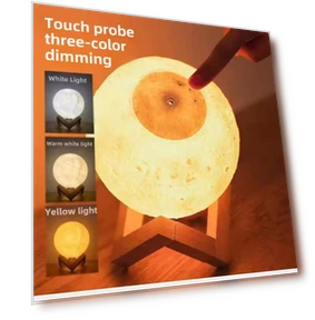 3D Moon Shape Air Humidifier with LED Night Light — Air Moisturizers, Pento Smart