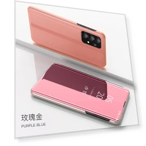 Luxury Leather Case with Smart Mirror and Magnetic Flip Cover — Phone Accessories, case-A1