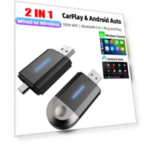 Mini AI Box Wireless CarPlay Android Auto Adapter — Car Essentials, Timeless Home