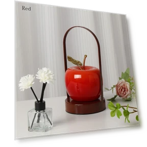 Rechargeable LED Apple-Shaped Desk Lamp — Creative Lighting Solutions, Chic Home