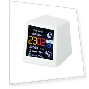 WIFI Weather Station Smart Desktop Electronic Clock — Desk & Shelf, Freedom BABY