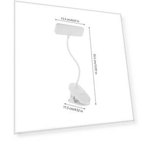 Rechargeable LED Reading Lamp with Clip — Reading Lights, DC-HOME Textile