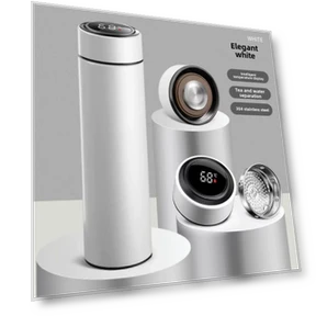 Smart Thermos Cup with LED Touch Digital Display — Beverage Warmers, DC-HOME Textile