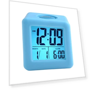 Square Silicone Alarm Clock with LCD Display — Alarms & Clocks, DC-HOME Textile