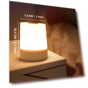 Touch Night Light with 3 Dimming Modes — Lamps & Shades, DC-HOME Textile