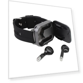 2.01-inch TFT Smart Watch with Headphones 2 in 1 NFC Sports Smart Watch with Wireless Bluetooth Headphones — Wearable Accessories, TOMTOP JMS