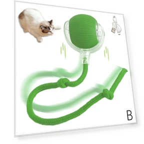 Automatic Rolling Ball Pet Toy with Artificial Tail — Cat Playthings, Explorer Outdoors