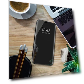 Luxury Thin Transparent Smart Mirror Case with Magnetic Flip Stand — Phone Accessories, Uav parts center