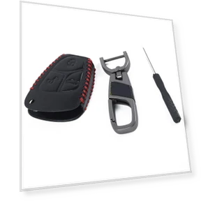 Smart Leather Car Key Set — Keyless Entry, fashionroad