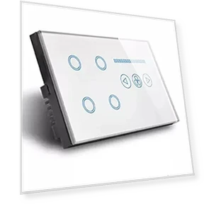 Switch Fan Speed Interruptor Wifi Smart Light 4Gang Glass Touch Sensor Panel — Ceiling Fan Wall Controls, Melery