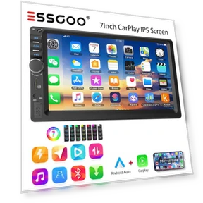 7-inch 2 DIN Car Stereo with Carplay & Android Auto — Stereo Receivers, ESSGOO