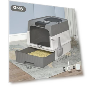 Closed Cat Litter Box with UV Sterilization and Deodorization — Litter Boxes, Smarter than future