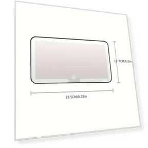 LED Car Makeup Mirror with Touch Control — Compact & Travel, NyPhoenix Auto