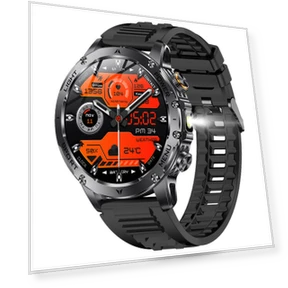 Smartwatch with 1.7 inch Screen, Built-in Flashlight, and Health Management — Smartwatches, Senbono