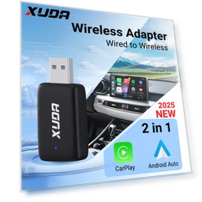 2-in-1 Wireless Carplay and Android Auto AI Box — Stereo Receivers, ZoomSpark