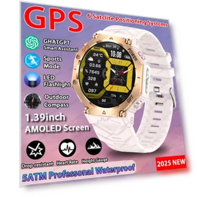 AI Assistant Smartwatch with GPS and Military Sports Design — Smartwatches, Carrefour