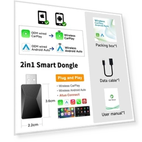 Mini 2 in 1 Wireless CarPlay and Android Auto Adapter — Phone Accessories, Xixi Global Purchasing