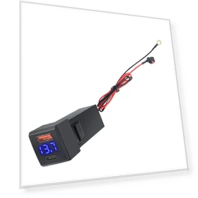 Smart Car Charger with LED Voltmeter and Dual USB PD Fast Charging — Chargers, Motorgo Premium