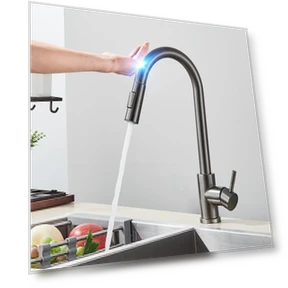 Touchless Pull-Down Kitchen Faucet — Smart-Touch Kitchen Faucets, Dream Garage