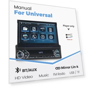 Universal 1 Din MP5 Player with 7 Inch Touch Screen — Stereo Receivers, AutoSphere