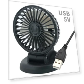 Car Fan with 3 Adjustable Heads — Portable Cooling Solutions, HOME-Auto-001