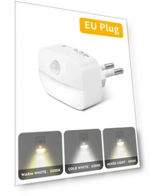 Motion Sensor Socket Plug-in LED Night Light — Night Lights, DC-HOME-3