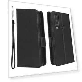 PU Leather Wallet Case with Strap — Flip Cases, Smartwatch 2025