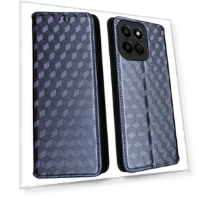 Rhombus Imprint PU Leather Phone Wallet Cover — Basic Cases, Samrtwatch Bands Straps