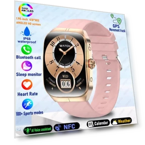 Smart Watch with GPS Tracking, Bluetooth Calling, NFC, Heart Rate Monitor — Wearable Accessories, Carrefour