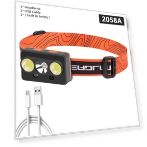 Touch LED Headlamp with Built-in USB Rechargeable Battery — Flashlights, Linda Hong