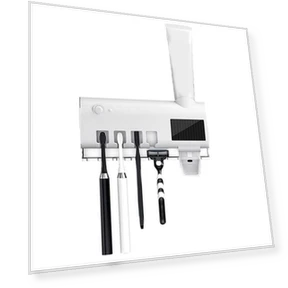 Wall Mounted Smart Toothbrush Holder with UV Cleaner and Toothpaste Dispenser — Toothbrush Holders, Health & Beauty PRODUCT