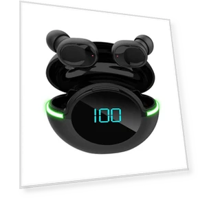 Wireless Earbuds with Touch Control and LED Display — In-Ear Headphones, Mic Fone
