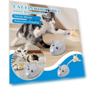Electric Mouse Toy with Feather — Cat Playthings, Superman Joe