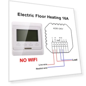 LCD Programmable Electric Digital Floor Heating Room Air Thermostat — Home Climate Control, Minco Thermostatic