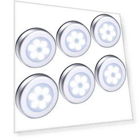 Motion Sensor Lights 6 Pack Battery Powered Magnetic Stick On Indoor Night Light — Night Lights, AMIR