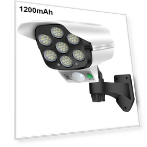 Solar Powered Dummy Camera Wall Lamp with Motion Sensor — Outdoor Security & Flood Lighting, Sntyjrmr