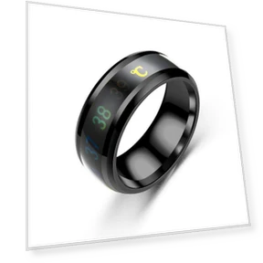 Smart Titanium Steel Ring with Temperature Sensor and Color Changing Feature — Smart Rings, VividTrove