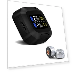 Tire Pressure Monitoring System with 2 External Sensors — TPMS Sensor Replacements, OBEST
