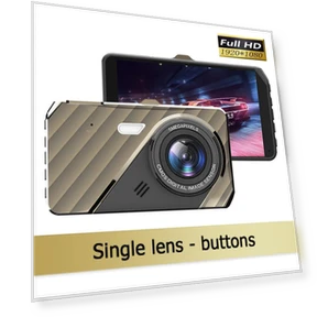Touchscreen Car Dash Cam with Dual Lenses — Dashboard Cameras, JOHO