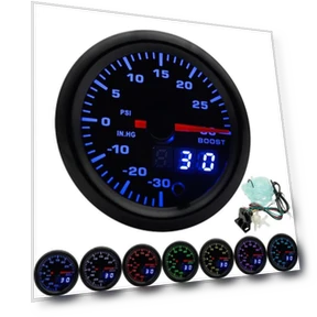 Universal 7 Color LED Turbo Boost Digital Gauge — Boost, happybuySE