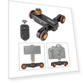 Wireless Video Camera Dolly with Remote Motorized Track Rail Slider — Cinematic Camera Dollies, NEEWER
